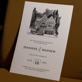 black and whilte invitaion card