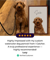 review file watercolor pet portrait