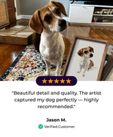 review file watercolor pet portrait