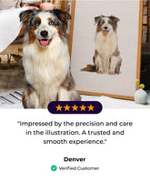 review file watercolor pet portrait