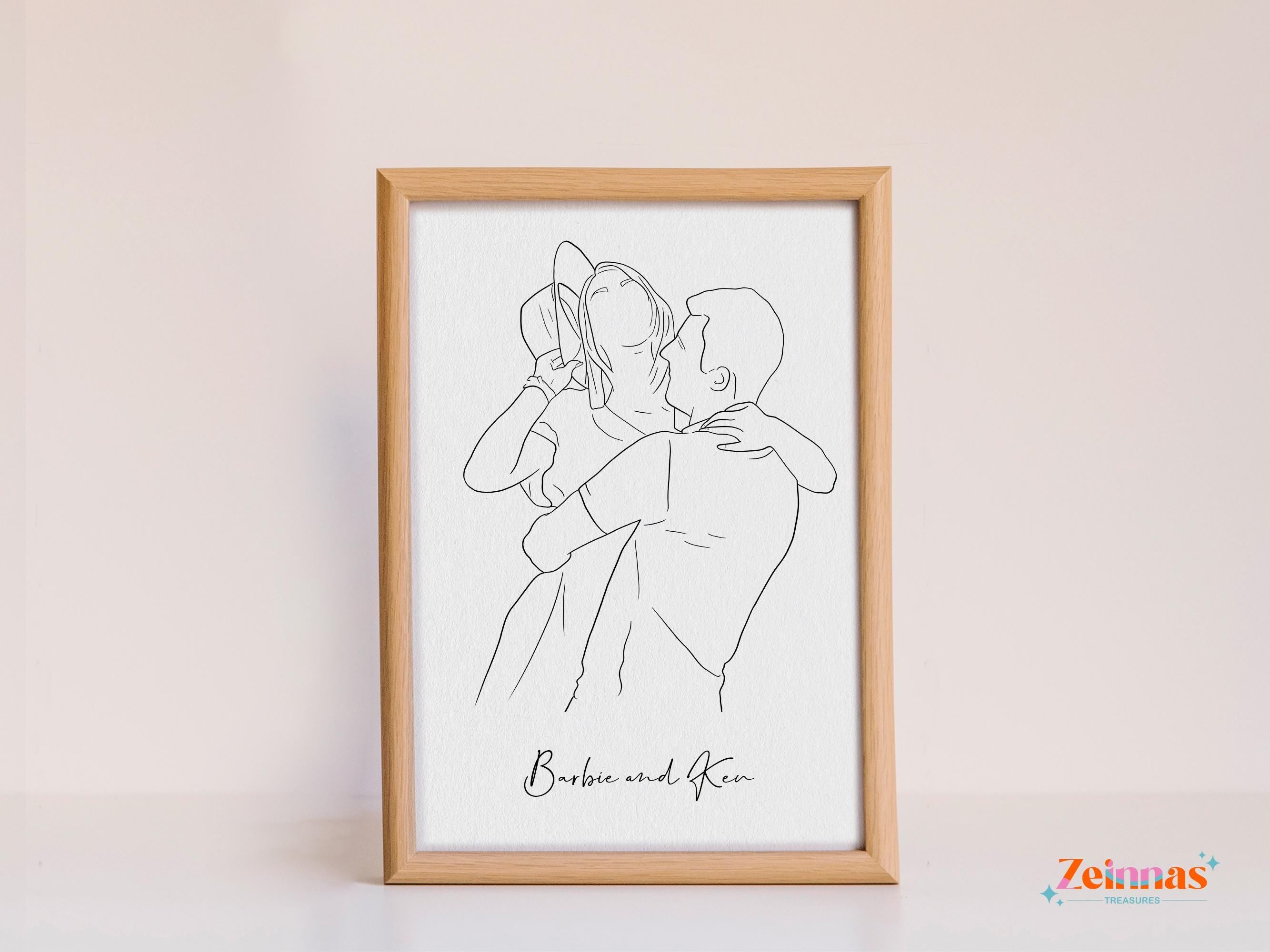 Hand-drawn line art gifts—thoughtful, customizable, and made with love.