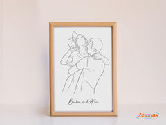 Hand-drawn line art gifts—thoughtful, customizable, and made with love.