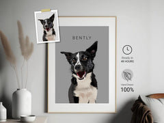 Custom hand-drawn pet portrait with your animal's unique features and personality.