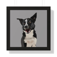 Dog Detailed illustration in black frame.