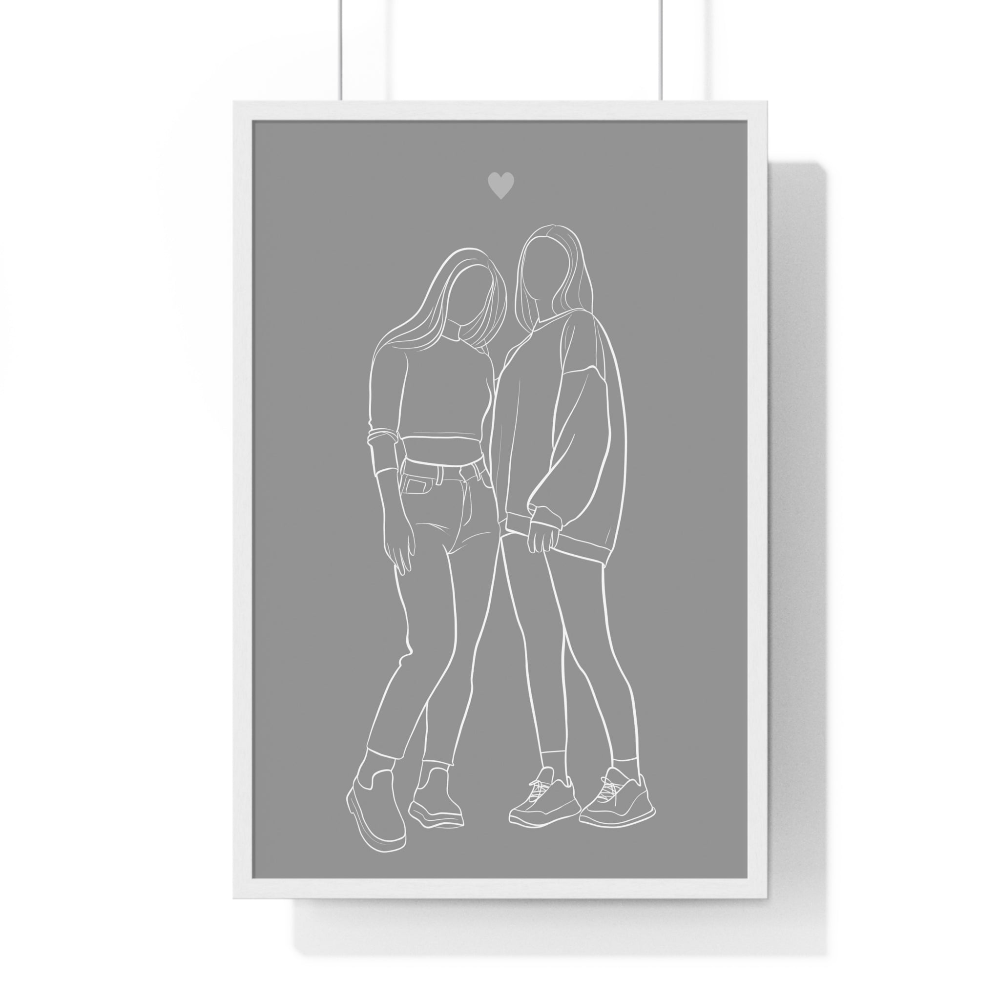 Line Art drawing of a friends.