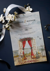 wedding water color invitation gift